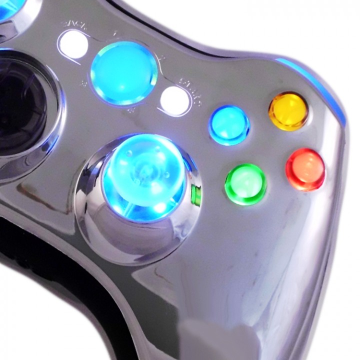 Xbox 360 Chrome Blue Controller