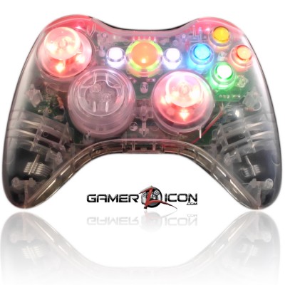 Xbox 360 Crystal Red modded controller