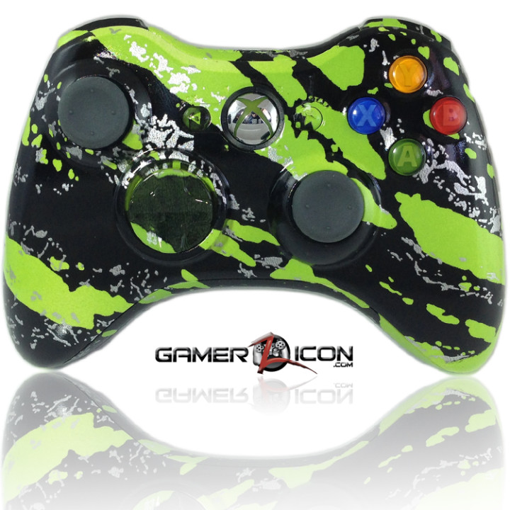 Xbox 360 Savage Green Modded Controller