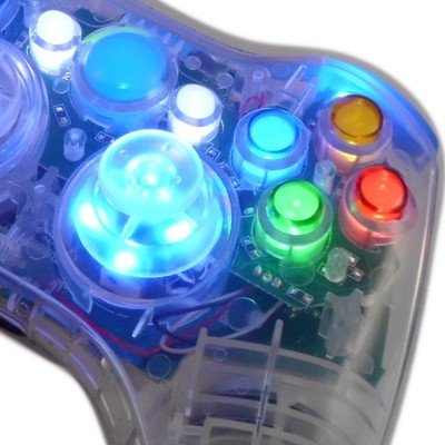 Xbox Crystal Blue Modded Controller