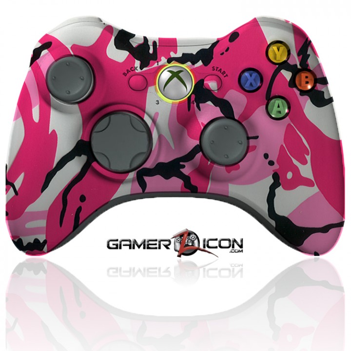 xbox 360 modded controller pink camo