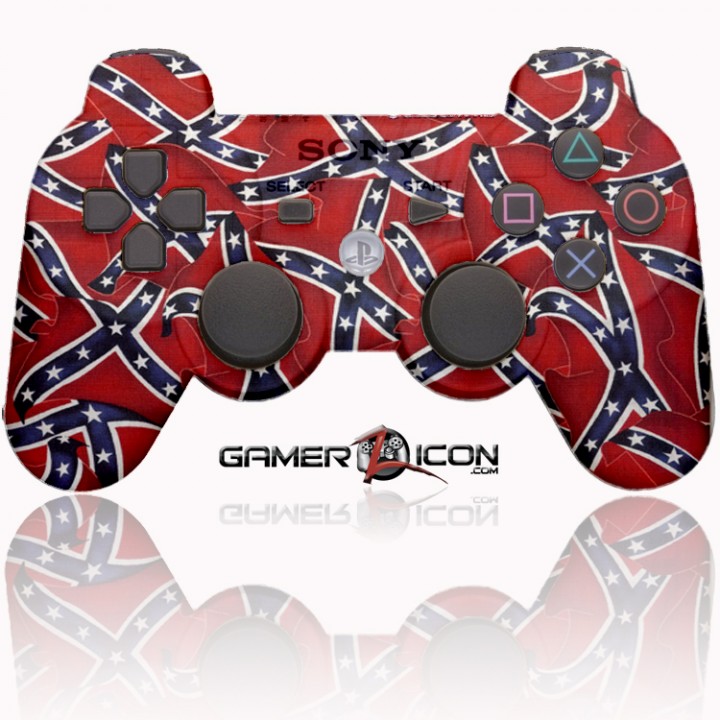 PS3 Modded Controller Confederate Flag