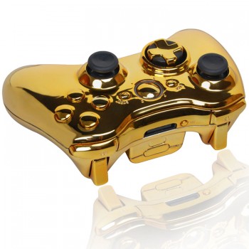 Xbox 360 Chrome Gold Modded Controller