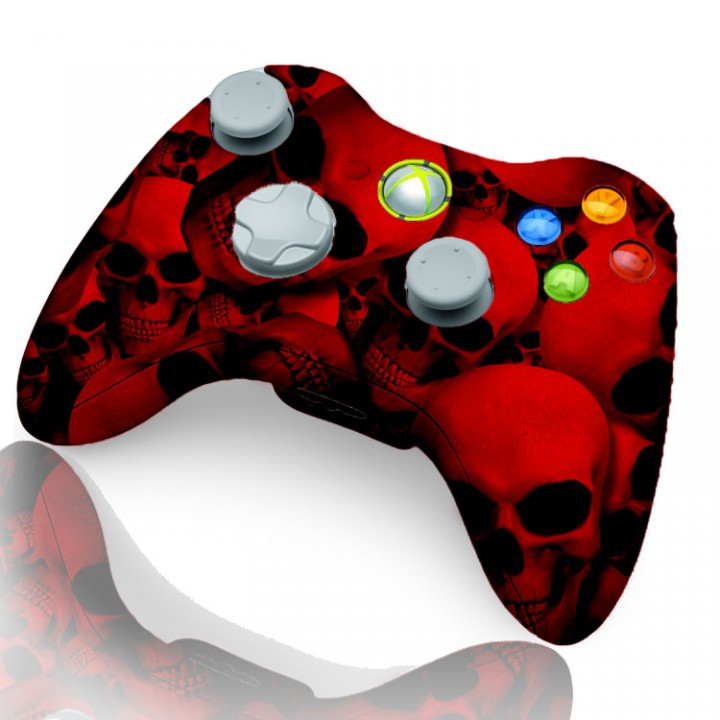Xbox 360 Rapid Fire Controller Red Skull