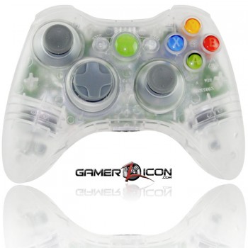Xbox 360 modded controller crystal clear transparent