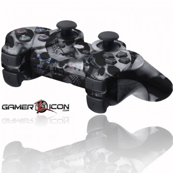 PS3 Rapid Fire Controller Silver Skull