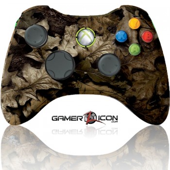 Xbox 360 Modded Controller Brown Leaf Camo