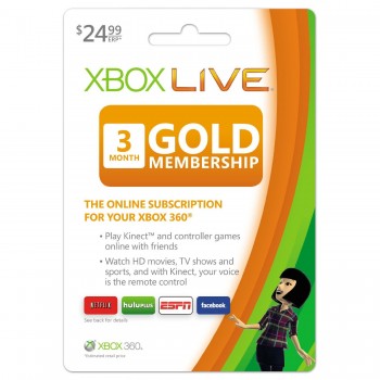 Xbox Li ve Gold Card 3 Months