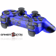 PS3 Blue Skull Modded Controller