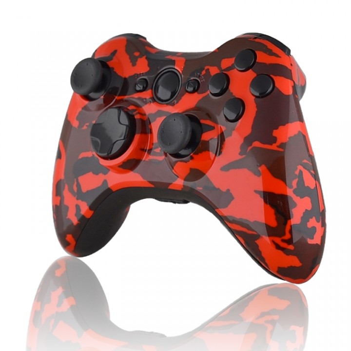 Xbox 360 Red Camo Modded Controller