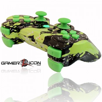 PS3 All Savage Green Rapid Fire Controller
