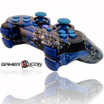 PS3 Chrome All Savage Blue Rapid Fire Controller