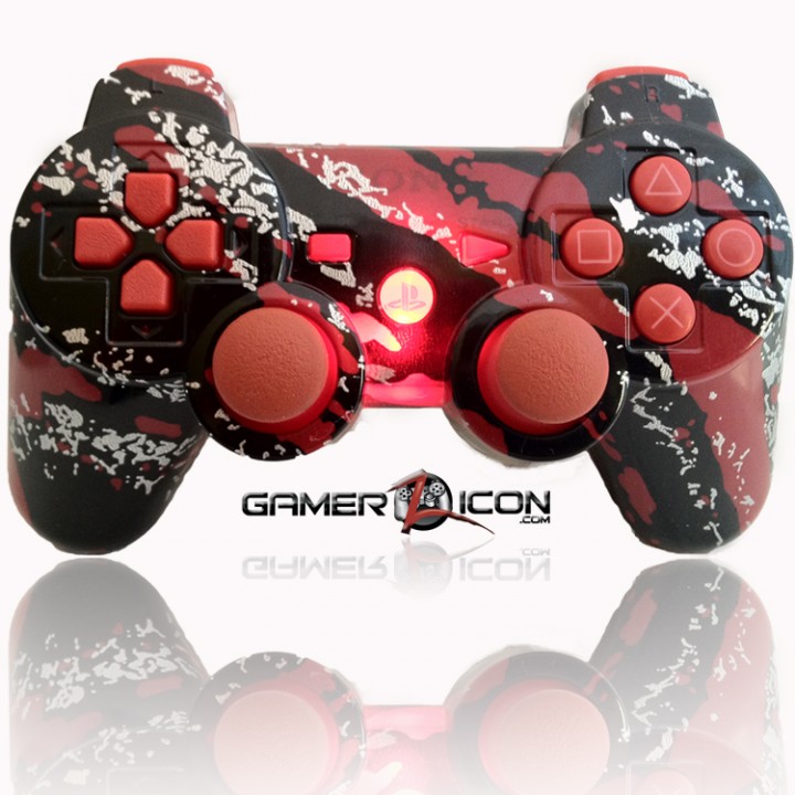 PS3 Modded Controller All Savage Red