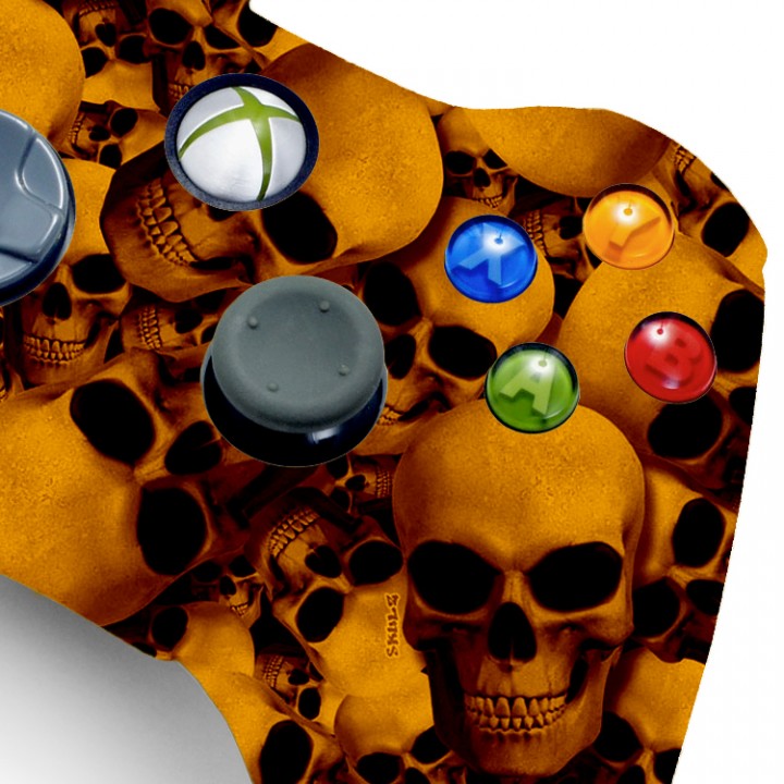 Xbox 360 Rapid Fire Orange Skull Controller