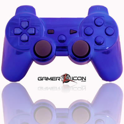 PS3 All Chrome Blue Modded Controller