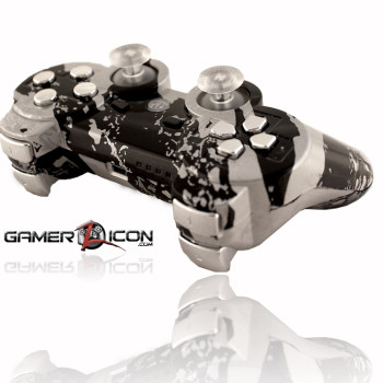 PS3 All Savage SIlver Rapid Fire Controller