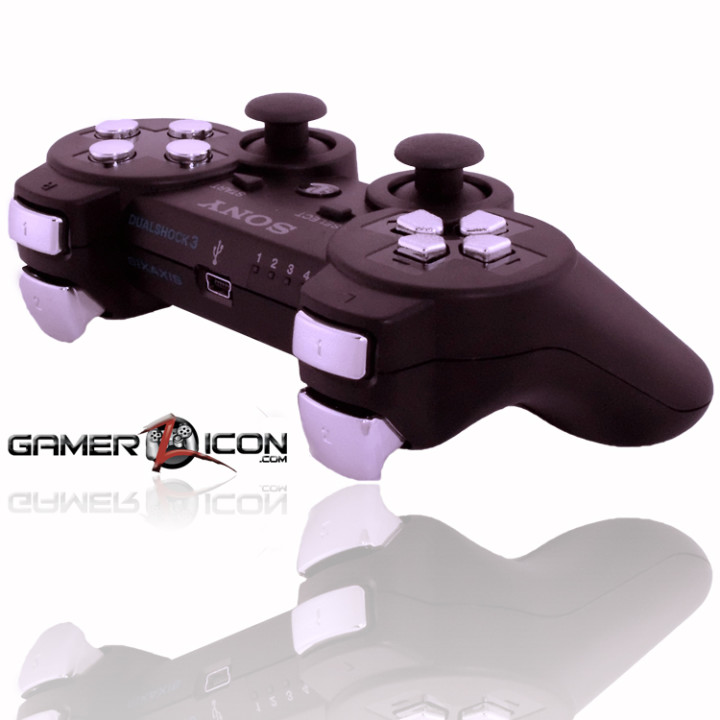 PS3 Charcoal Black Chrome Rapid Fire Controller