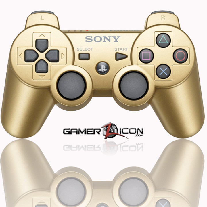 PS3 Metallic Gold Modded Controller
