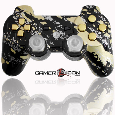Ps3 Modded Controller Savage Gold With Gold Buttons