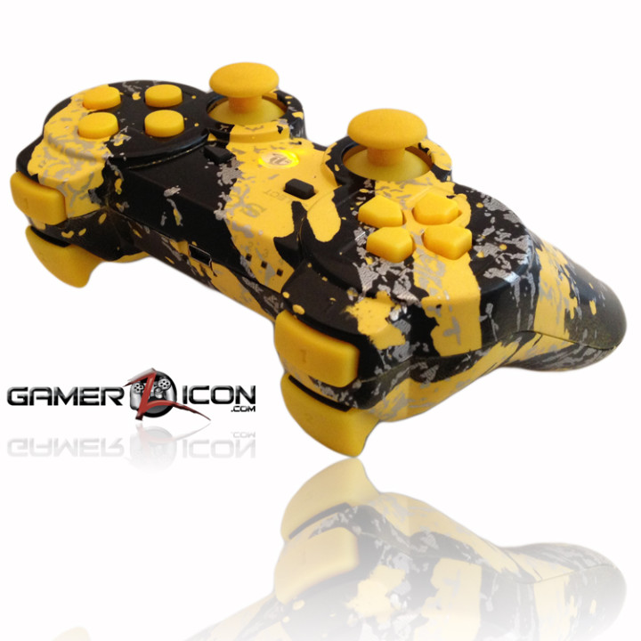 PS3 Chrome All Savage Yellow Rapid Fire Controller