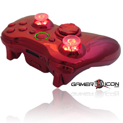 Xbox 360 Chrome Red Raptor Fire Controller