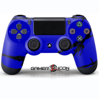 PS4 Blue Barbwire Controller