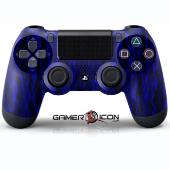 PS4 Blue Flames Controller