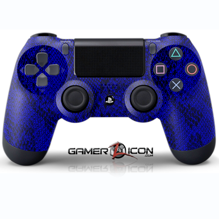 PS4 Blue Snakeskin Controller
