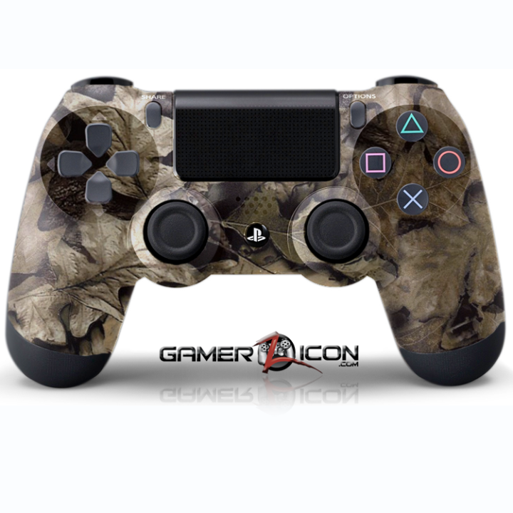 PS4 Brown leaf Camo Controller