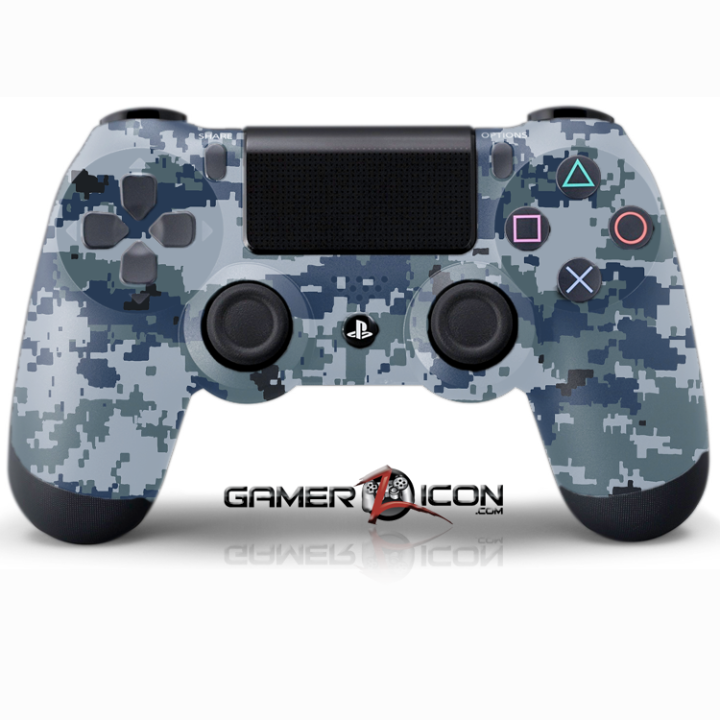 PS4 Navy Digital Camo Controller