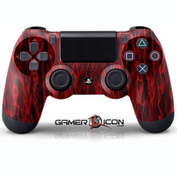 PS4 Red Flames Controller