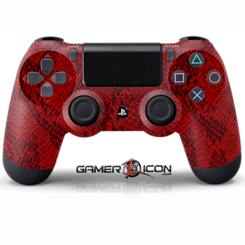 PS4 Red Snakeskin Controller
