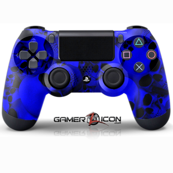 PS4 Skull Blue Controller