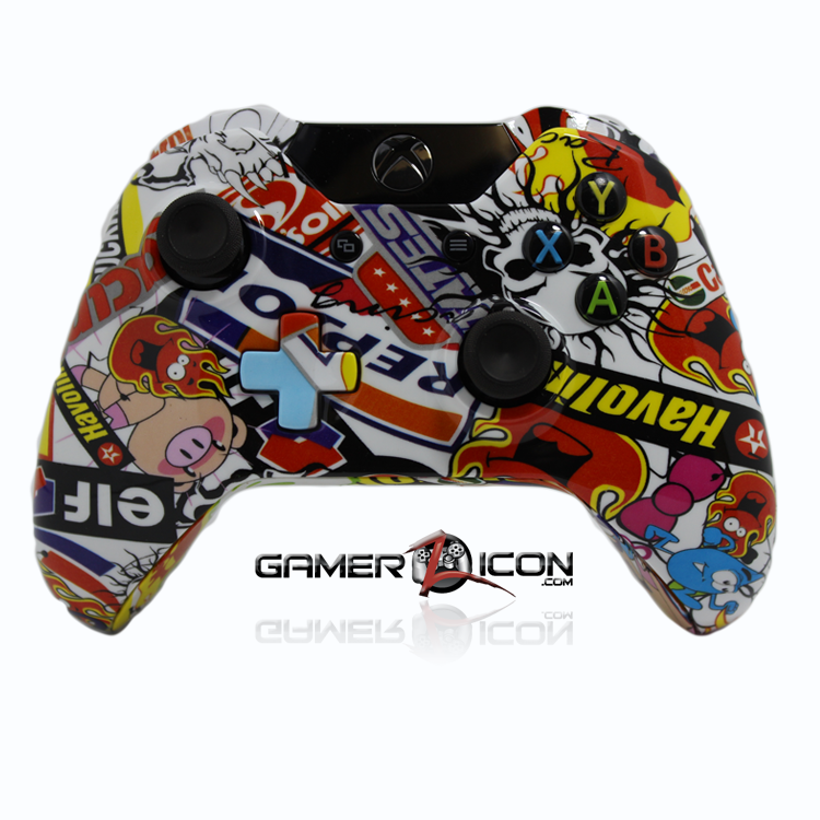 Coque Manette Xbox One - Sticker Bomb - Third Party