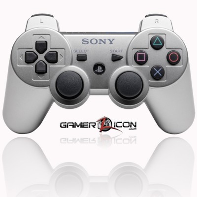 PS3 modded controller silver