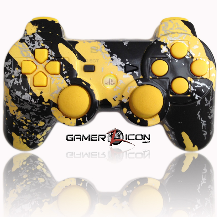 PS3 Modded Controller All Savage Yellow