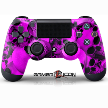 PS4 Skull Purple Controller
