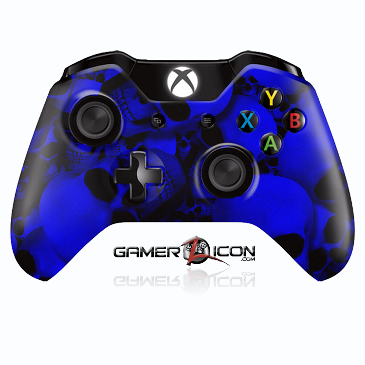 Xbox One Blue Skull Controller
