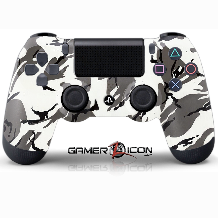 white camouflage ps4 controller